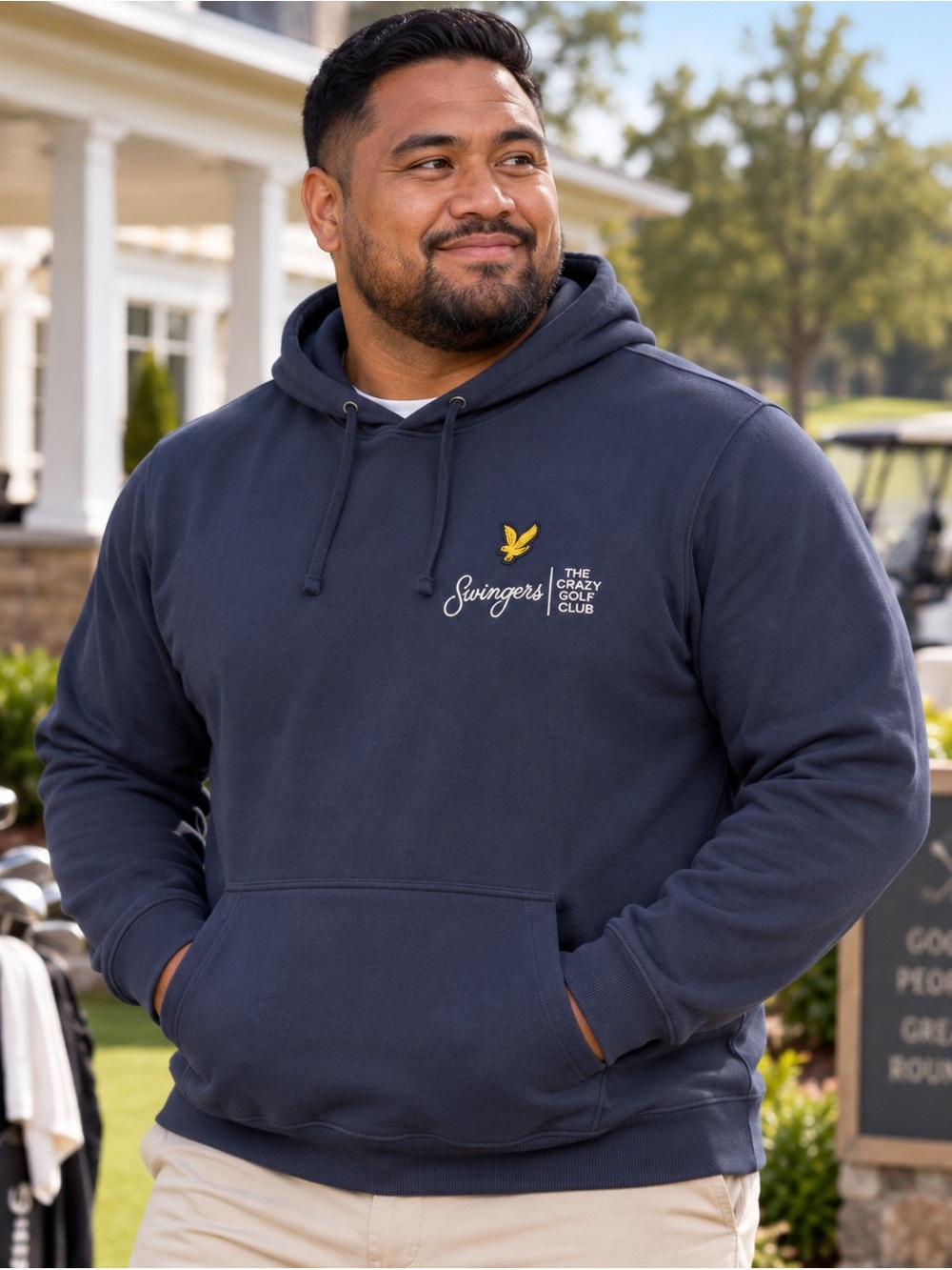 Lyle & Scott Swingers Crazy Golf Club Hoodie XXL Navy NWT Dupont Circle DC
